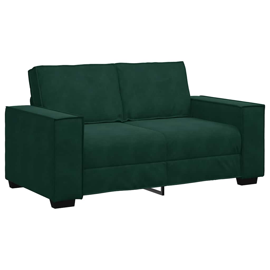 VidaXL Tweezitsbank 160x78x84 Cm Fluweel Donkergroen