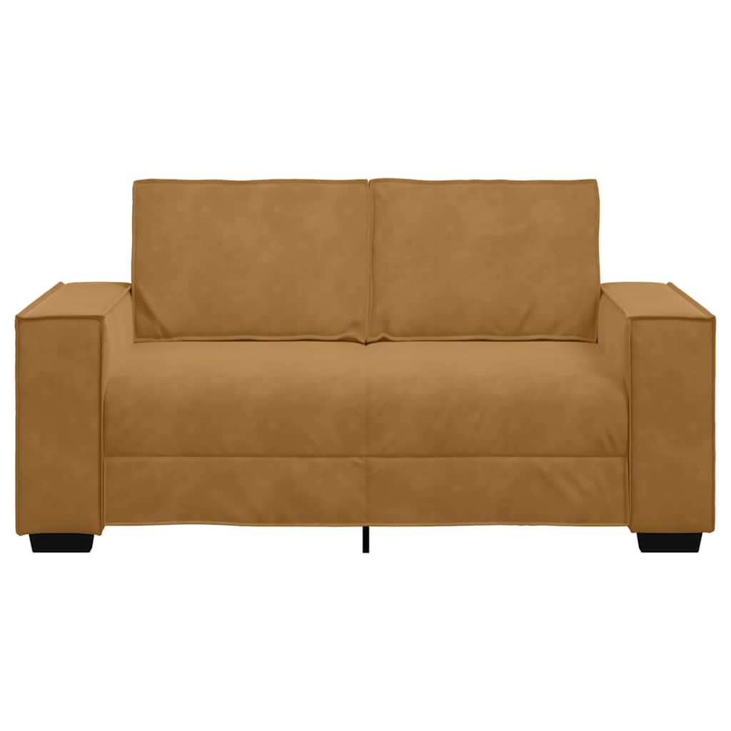 vidaXL Tweezitsbank 160x78x84 cm fluweel bruin, foto 4