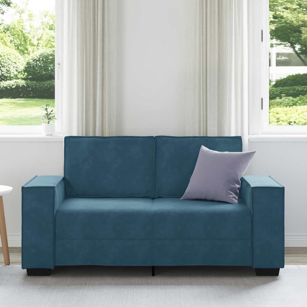 Thumbnail - vidaXL 2-Sitzer-Sofa Blau 160x78x84 cm Samt