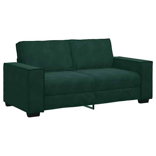 vidaXL kahekohaline diivan, tumeroheline, 180 x 78 x 84 cm, samet