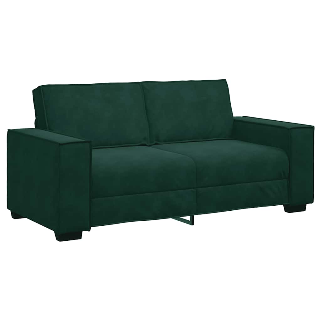 VidaXL Tweezitsbank 180x78x84 Cm Fluweel Donkergroen