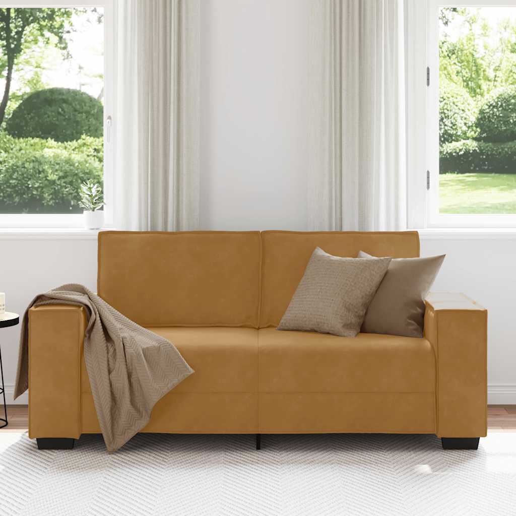 Thumbnail - vidaXL 2-Sitzer-Sofa Braun 180x78x84 cm Samt