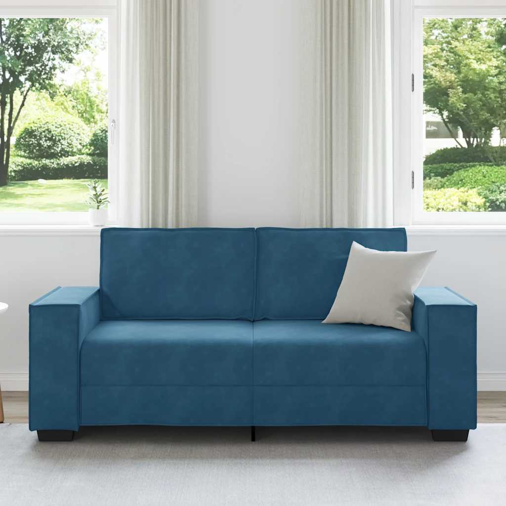Thumbnail - vidaXL 2-Sitzer-Sofa Blau 180x78x84 cm Samt