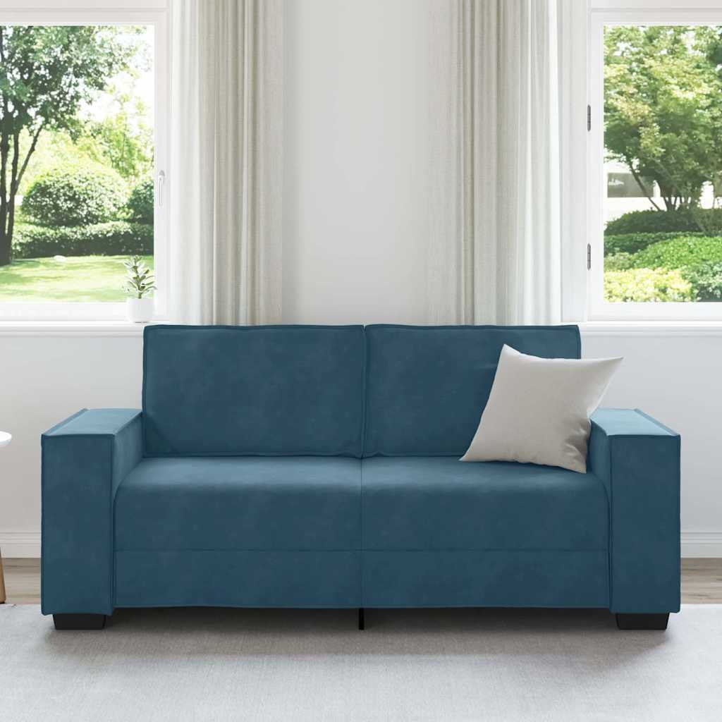 Thumbnail - vidaXL 2-Sitzer-Sofa Blau 180x78x84 cm Samt