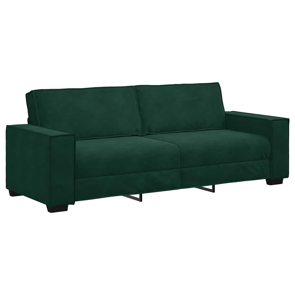 Thumbnail - vidaXL 3-Sitzer-Sofa Dunkelgrün 220x78x84 cm Samt