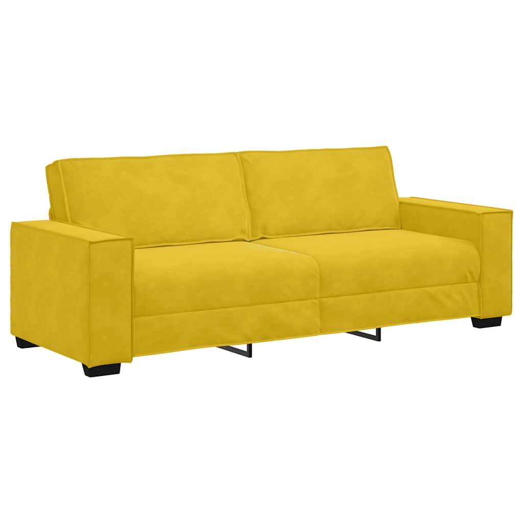 Thumbnail - vidaXL 3-Sitzer-Sofa Gelb 220x78x84 cm Samt