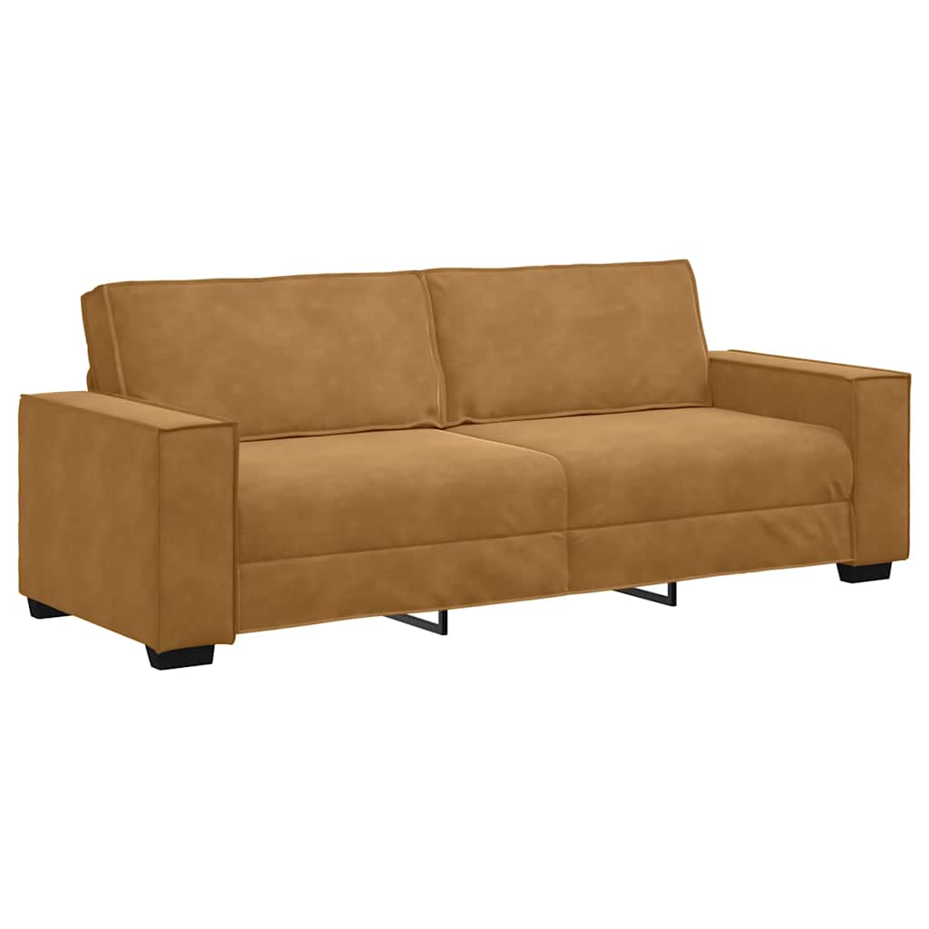 Thumbnail - vidaXL 3-Sitzer-Sofa Braun 180 cm Samt
