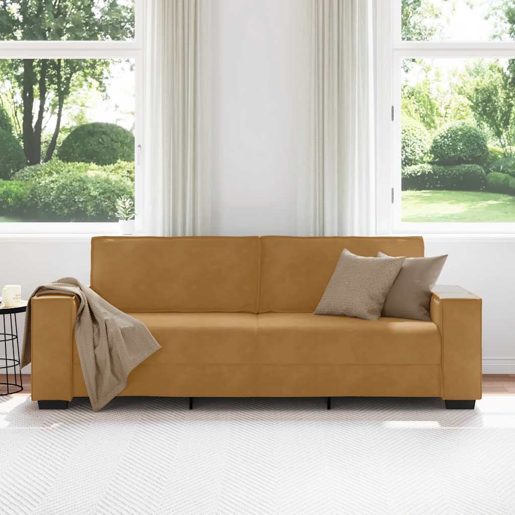 Thumbnail - vidaXL 3-Sitzer-Sofa Braun 180 cm Samt