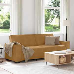 Trosed kavč rjav 220x78x84 cm žamet