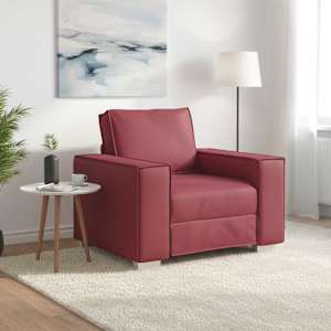 Sofa stol Vinorodna rdeča 100 cm Umjetno usnje