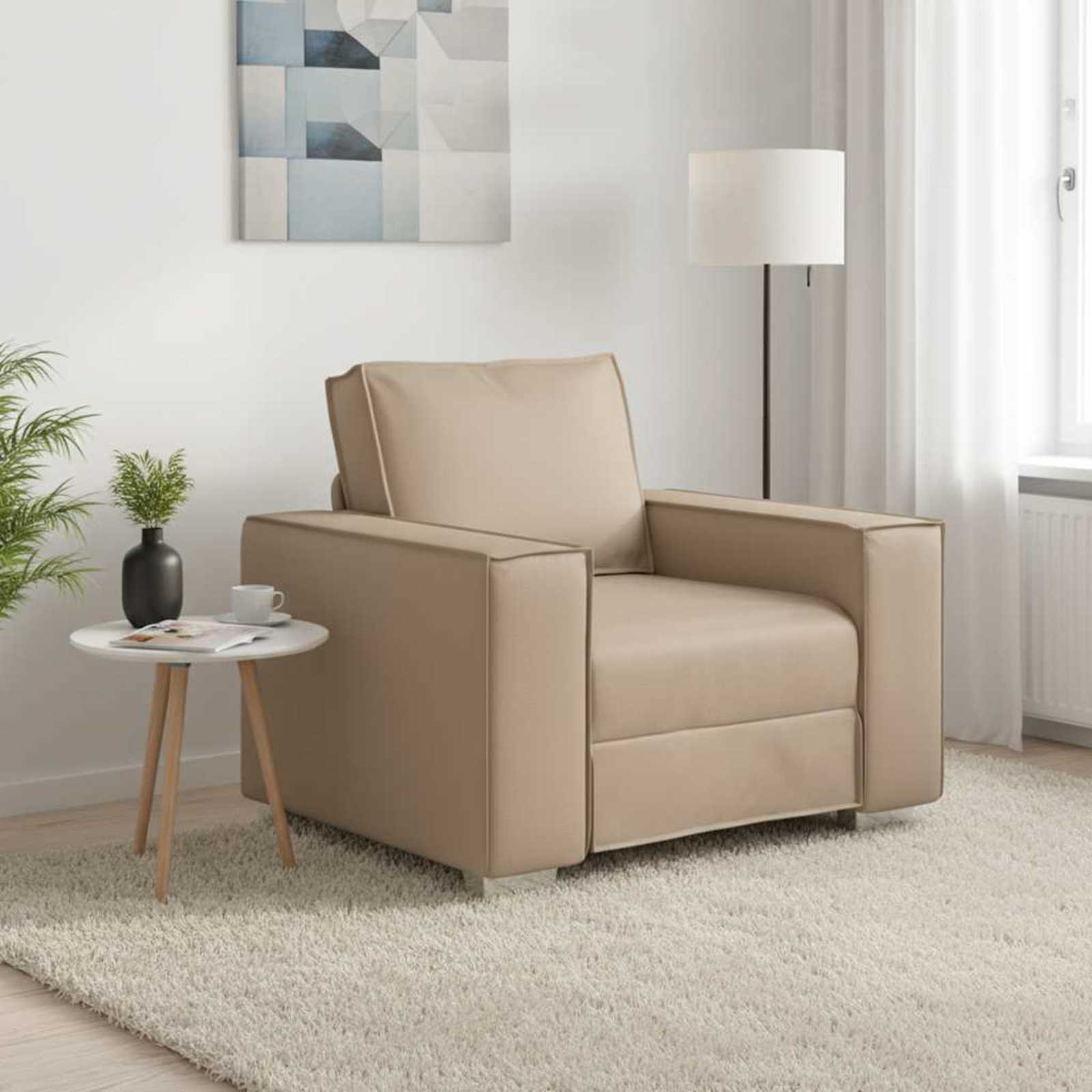 vidaXL Sofa 59cm Cappuccino Stoff