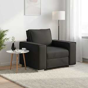 Sofa stol Črna 100 cm Umjetno usnje