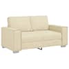 vidaXL Kahekohaline diivan cream 160 cm Kunstnahk