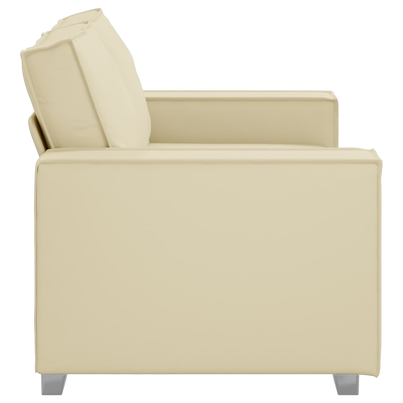 Thumbnail - vidaXL Sofa Creme 160 x 80 x 84 cm Stoff