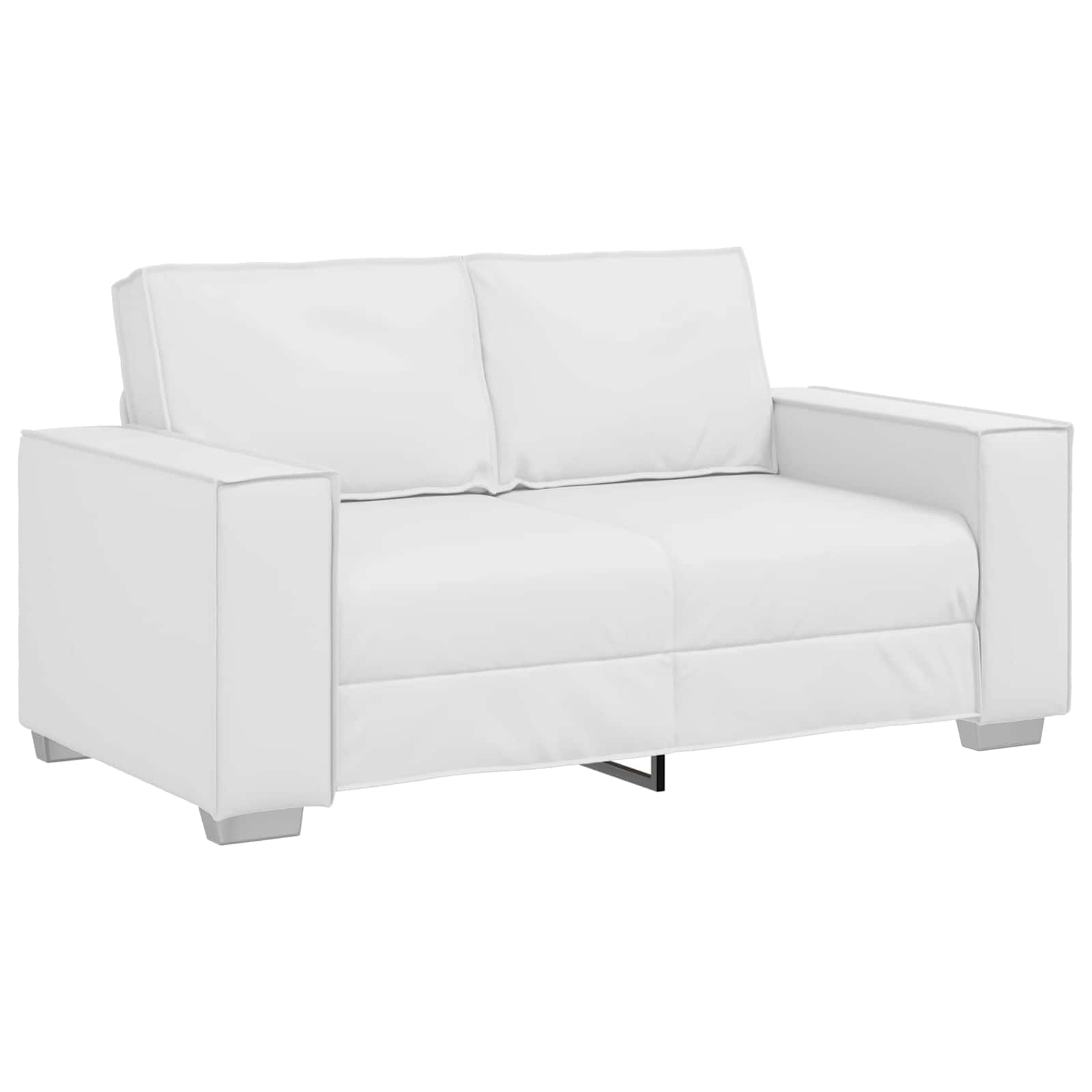 vidaXL Zweisitzer-Sofa Weiß 160 cm Kunstleder