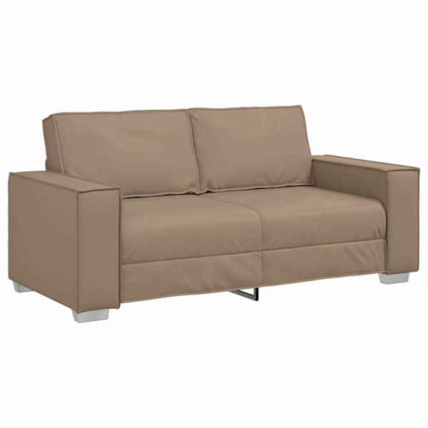vidaXL Kahekohaline diivan Cappuccino 180 cm Kunstnahk