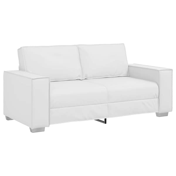 vidaXL Kahekohaline diivan Valge 180 cm Kunstnahk