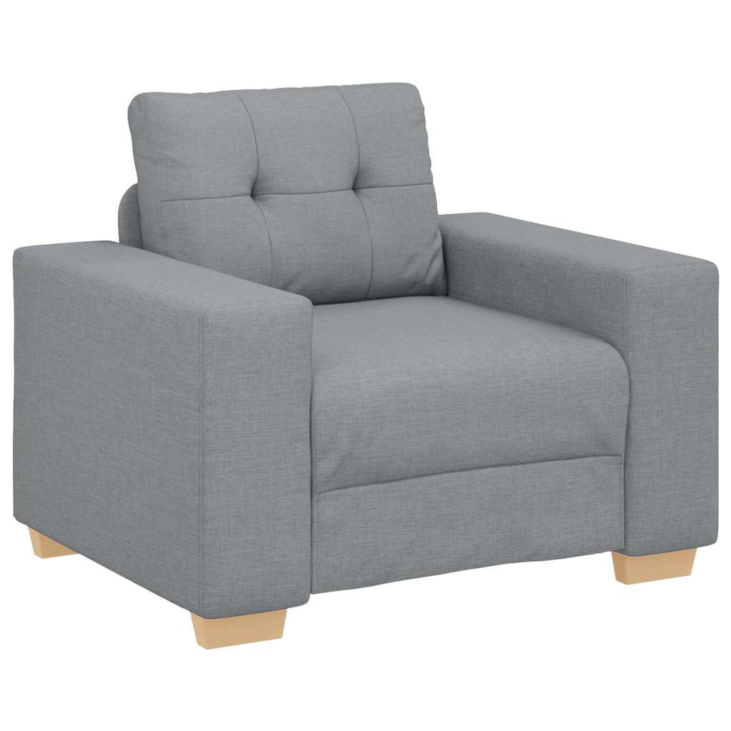 vidaXL Rozkládací křeslo světle šedé 60 cm látka