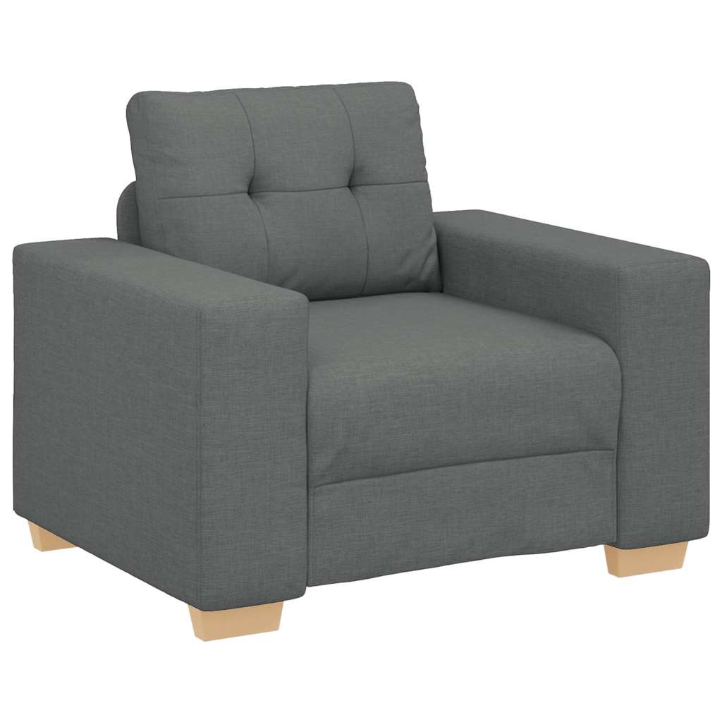 vidaXL Křeslo tmavě šedé 60 cm textil