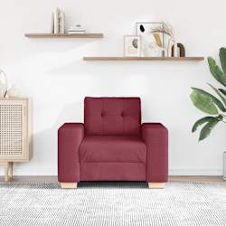 vidaXL Sofa-Sessel Weinrot 100x78x80 cm Stoff