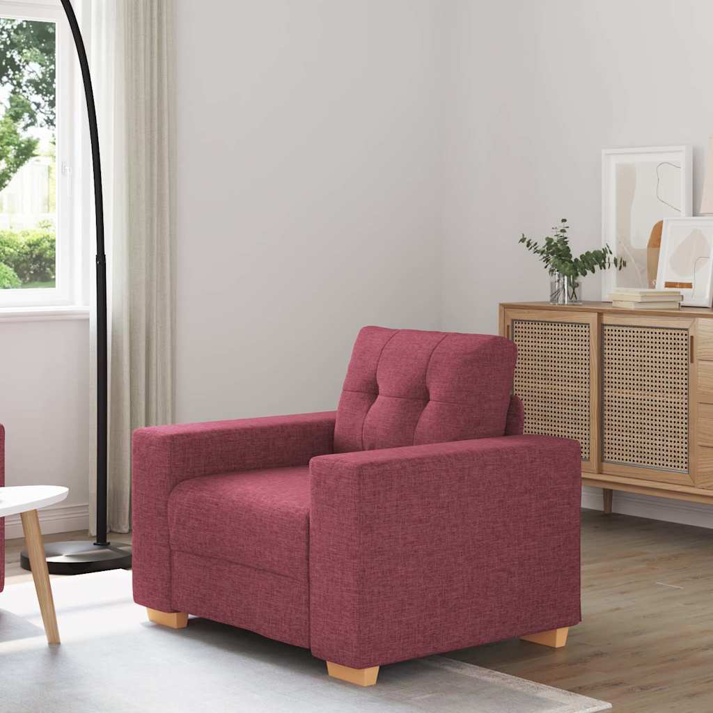 sofastol 59 cm stof vinrød