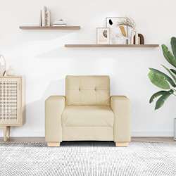 vidaXL Sofa-Sessel Creme 100x78x80 cm Stoff