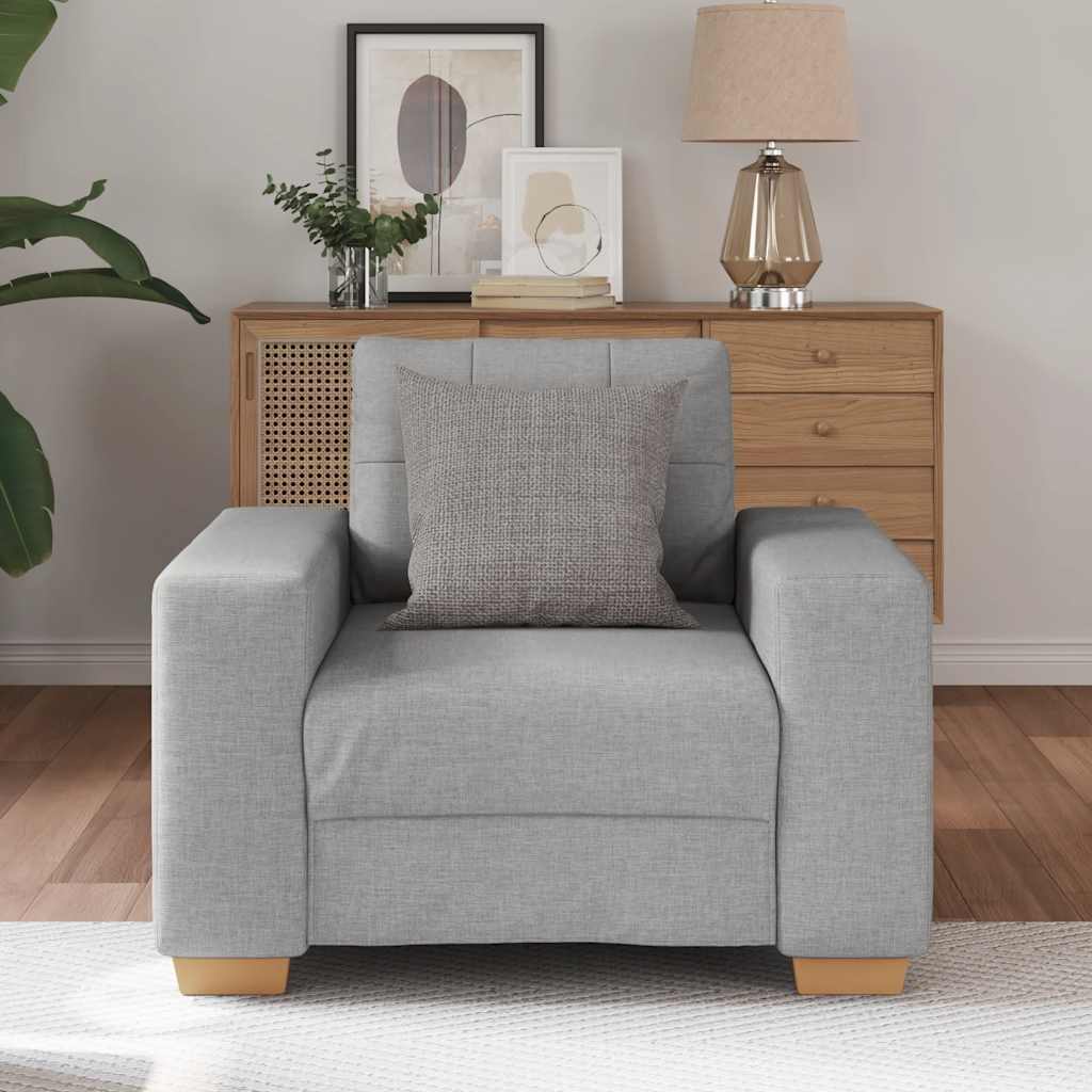 vidaXL Fauteuil Wolgrijs 60 cm Stof