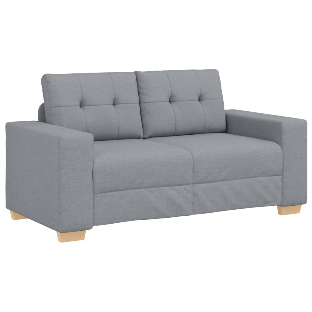 vidaXL Loveseat Sofa Světle šedá 120 cm textil