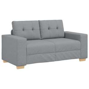Loveseat Sofa Světle šedá 160x77x82 cm textil - obrázek 2