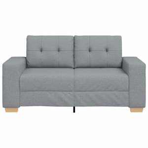 Loveseat Sofa Světle šedá 160x77x82 cm textil - obrázek 4