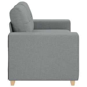 Loveseat Sofa Světle šedá 160x77x82 cm textil - obrázek 5