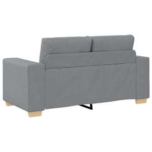 Loveseat Sofa Světle šedá 160x77x82 cm textil - obrázek 6