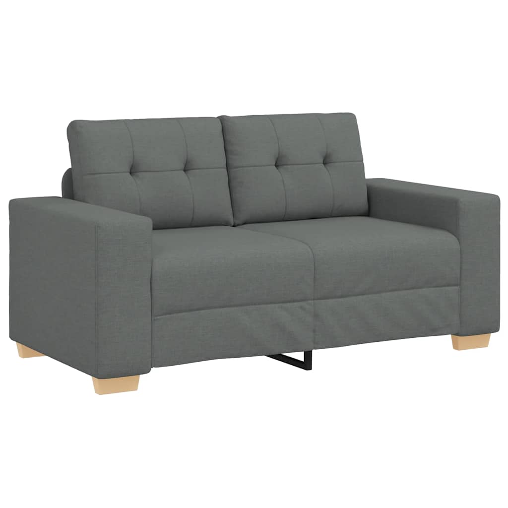 vidaXL Loveseat Sofa Dark Grey 120 cm Fabric