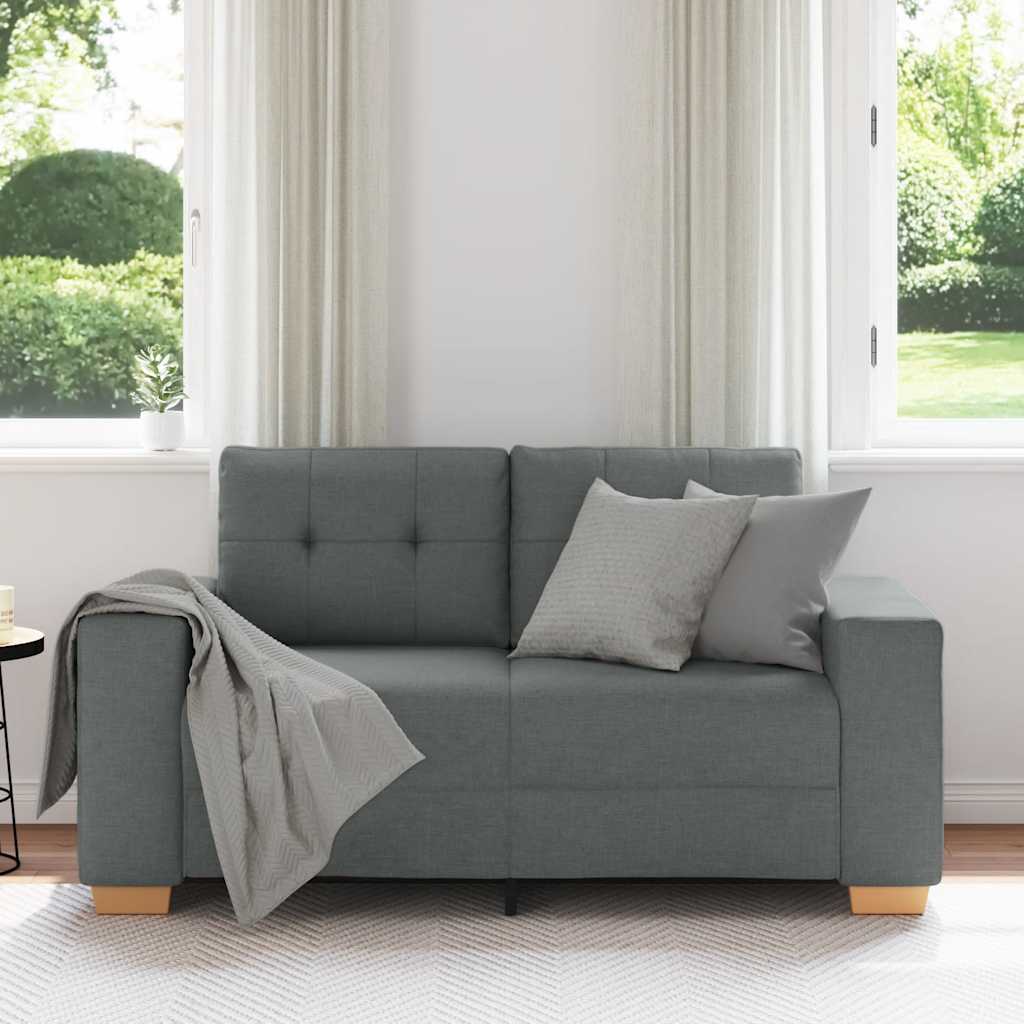 Thumbnail - vidaXL Zweisitzer-Sofa Dunkelgrau 120 cm Stoff