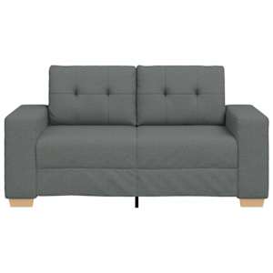 Loveseat Sofa Dark Grey 160x77x82 cm Fabric - obrázek 4