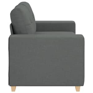 Loveseat Sofa Dark Grey 160x77x82 cm Fabric - obrázek 5