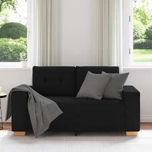 Loveseat Sofa Černý 160x77x82 cm textil - obrázek 3