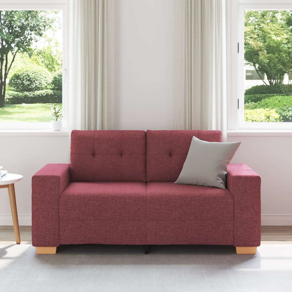 Thumbnail - vidaXL Loveseat-Sofa Weinrot 160x77x82 cm Stoff