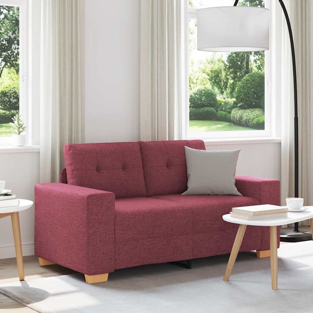 vidaXL Loveseat-Sofa Weinrot 120 cm Stoff