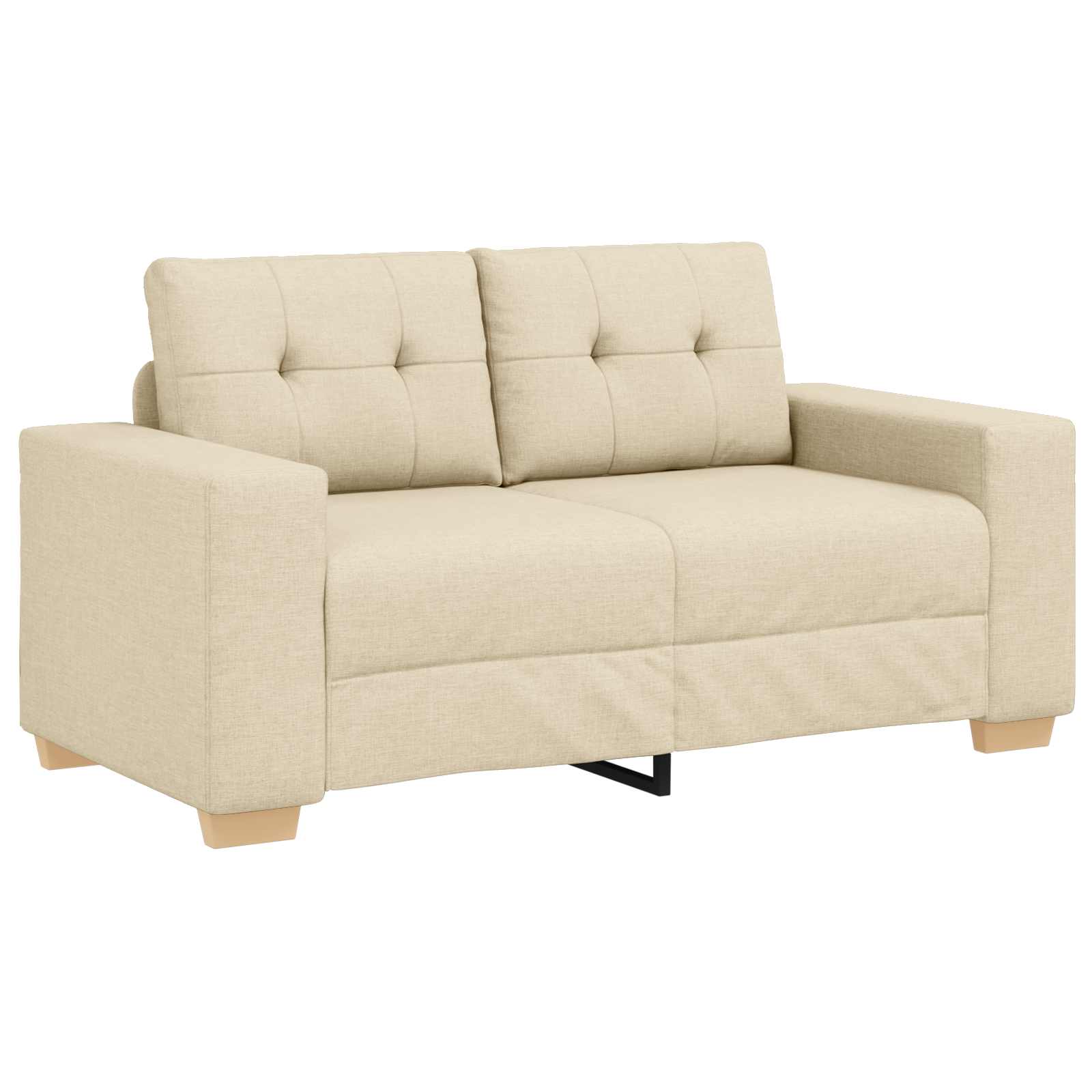 vidaXL Zweisitzer-Sofa Creme 120 cm Stoff