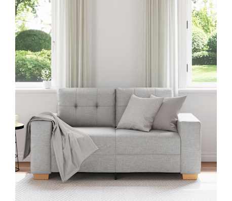vidaXL | Divano a due posti | con cuscino Grigio Nuvola Tessuto