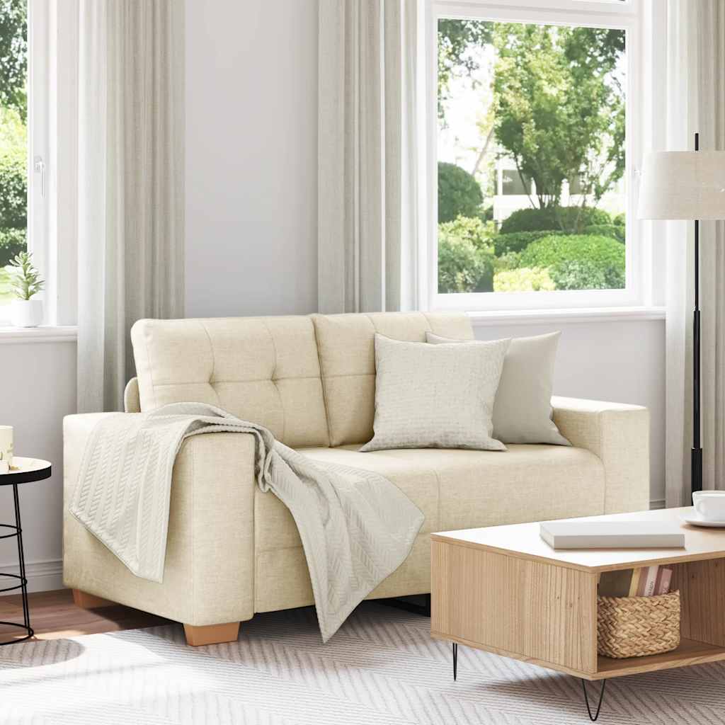 vidaXL Loveseat-Sofa Leinen 160x77x82 cm