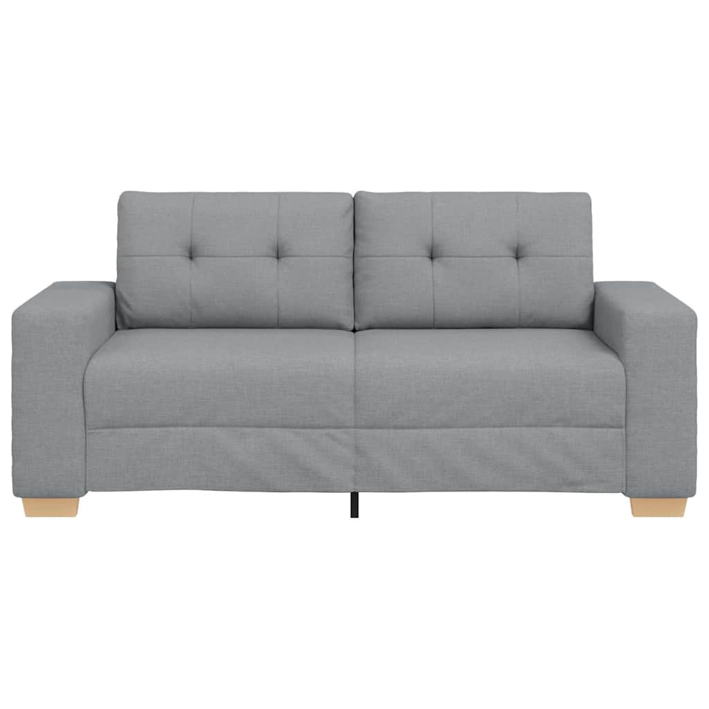 vidaXL Loveseat bank 180x77x82 cm stof lichtgrijs grijs, foto 4