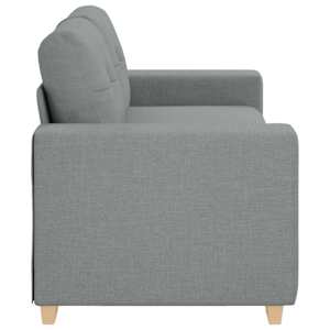 Loveseat Sofa Světle šedá 180x77x82 cm textil - obrázek 5