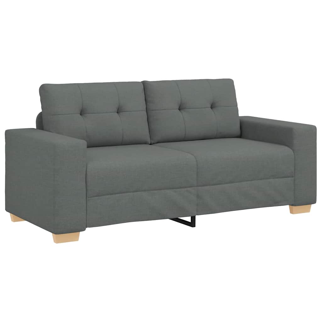 VidaXL Loveseat Bank 180x77x82 Cm Stof Donkergrijs