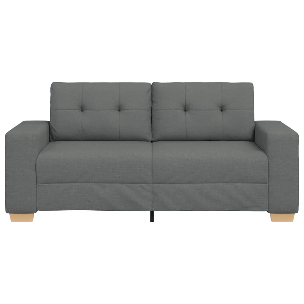 vidaXL Loveseat bank 180x77x82 cm stof donkergrijs grijs, foto 4