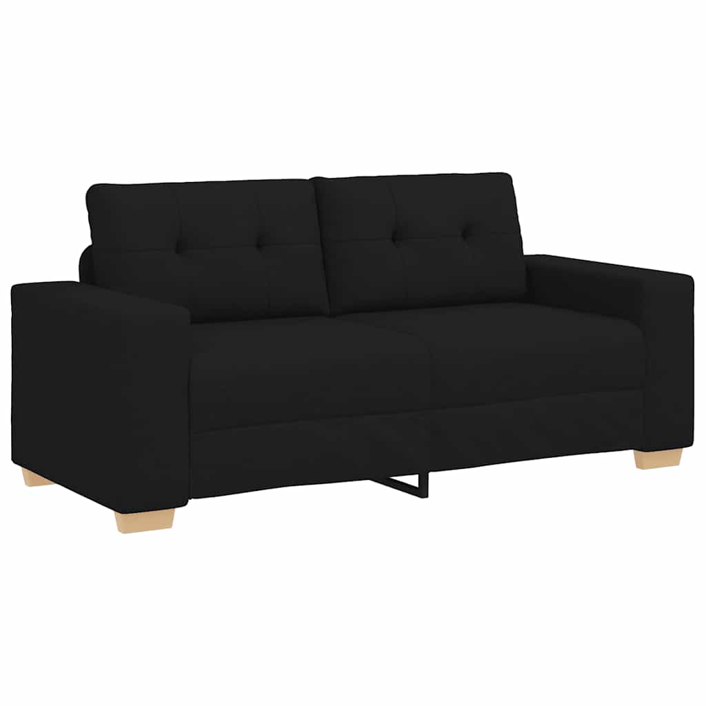 vidaXL Loveseat Sofa Černý 140 cm textil