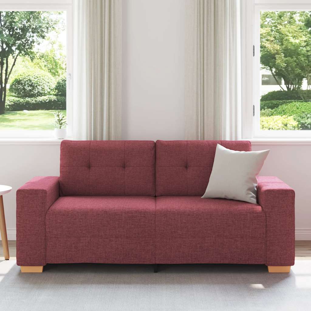 vidaXL borvörös szövet loveseat kanapé 140 cm