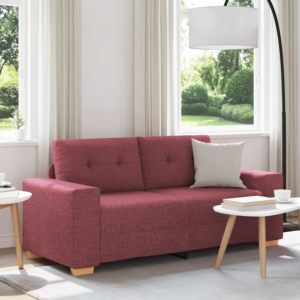 vidaXL Canapea extensibilă, culoare roșu-vin, 180x77x82 cm, material textil