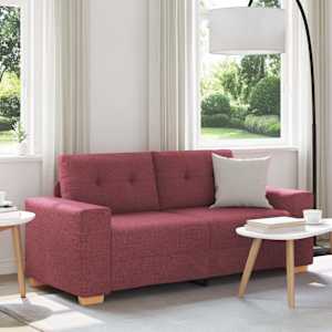 Dvosed vinsko rdeč 180x77x82 cm blago
